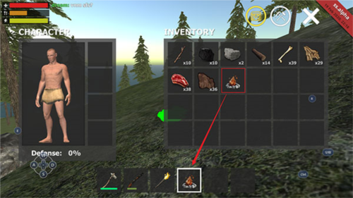 野外生存模拟器汉化版怎样搭建营火图片7