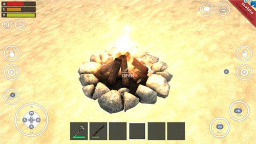 野外生存模拟器汉化版怎样搭建营火图片10