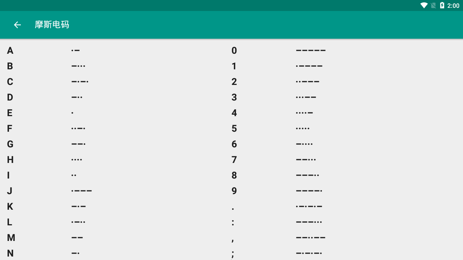 摩斯电码 v1.0.5