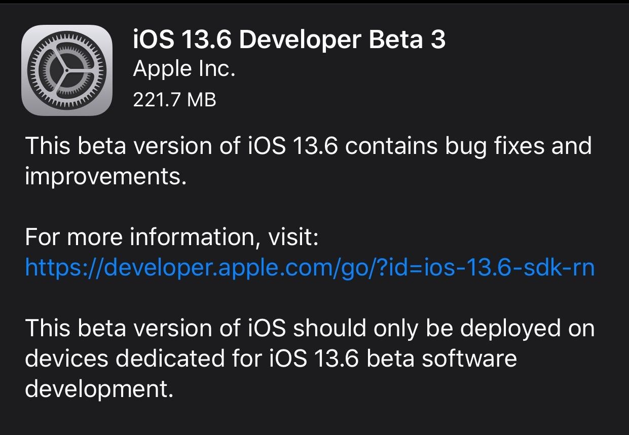 iOS13.6.1官方最新正式版 v1.0.0