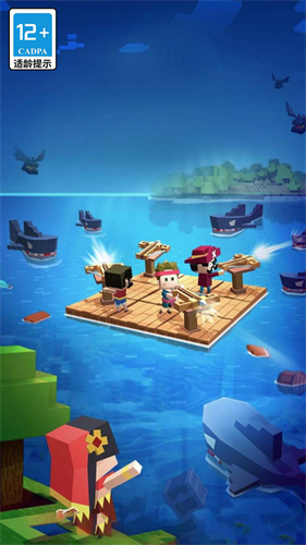 木筏求生饥饿鲨鱼