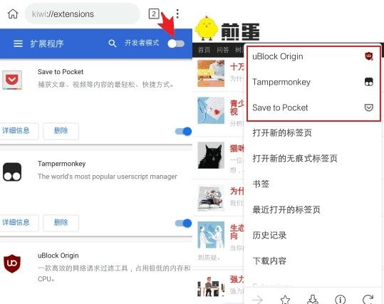 Kiwi浏览器最新手机国际版怎么用截图3